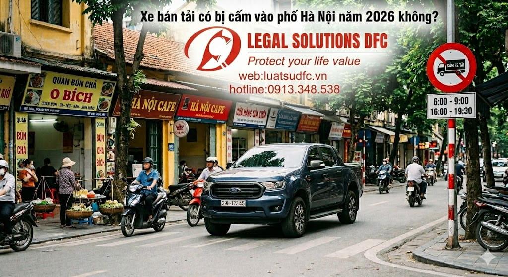 Xe bán tải có bị cấm vào phố Hà Nội năm 2026 không? Quy định mới nhất