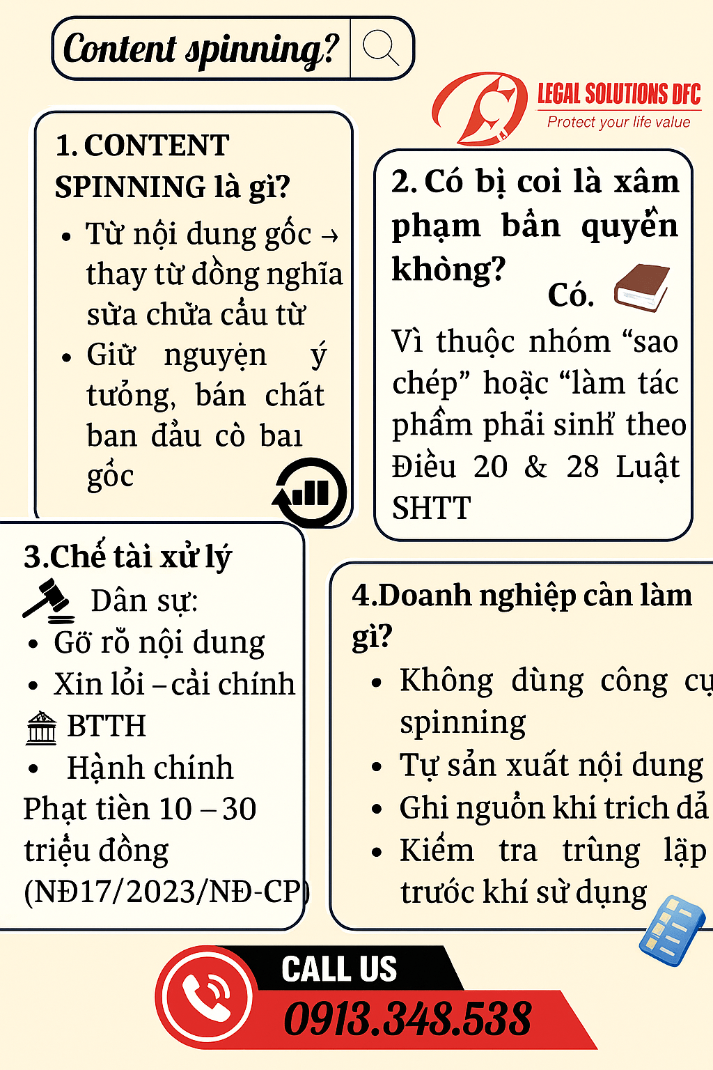 Hành vi xào nấu nội dung (Content Spinning) có phải xâm phạm bản quyền?