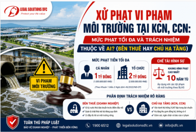  Xử phạt vi phạm môi trường tại KCN, CCN: Mức phạt tối đa và trách nhiệm thuộc về ai (Bên thuê hay Chủ hạ tầng)?