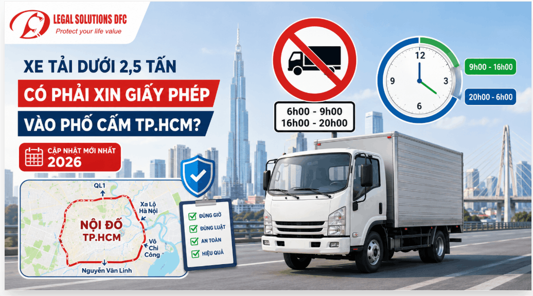 Xe Tải Dưới 2,5 Tấn Có Phải Xin Giấy Phép Vào Phố Cấm TP.HCM? Cập Nhật Mới Nhất 2026